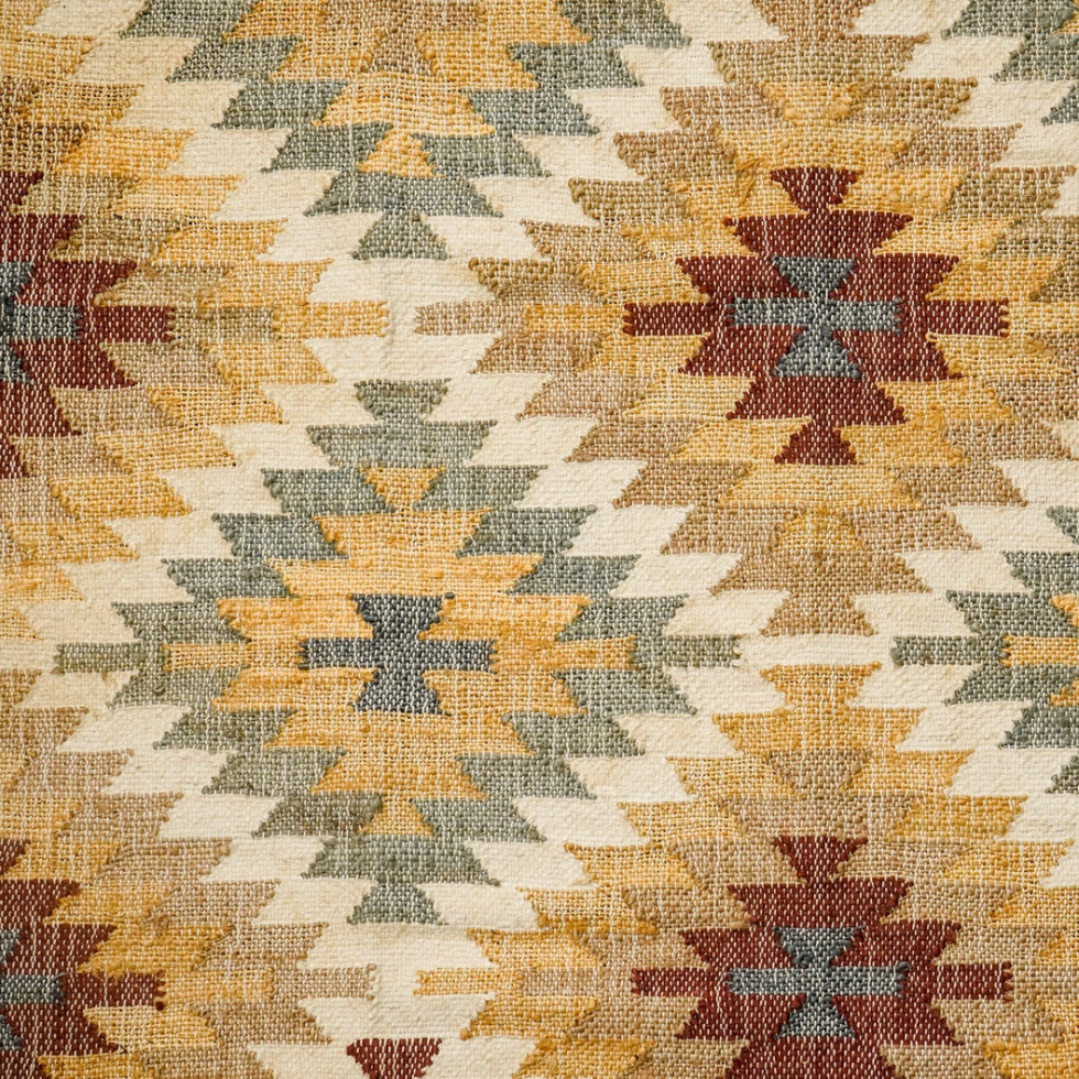 Tappeto azteco kilim in canapa e juta - immagine 5