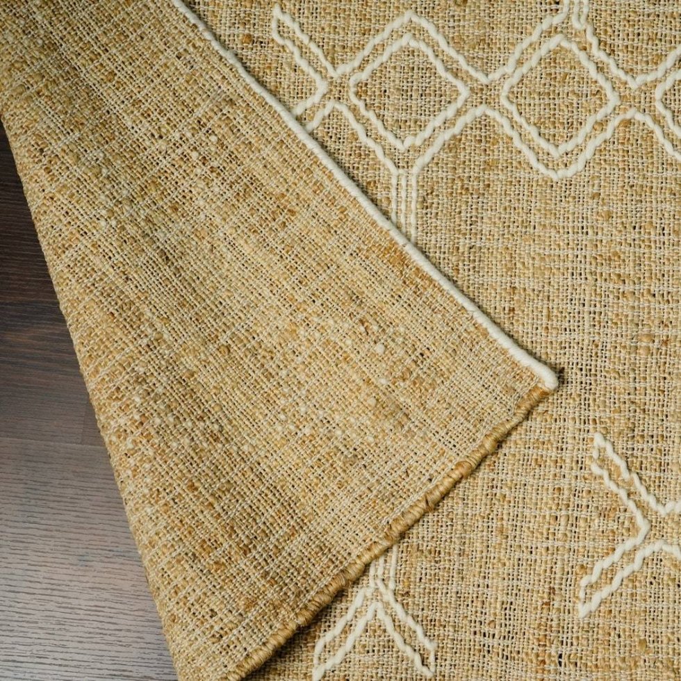 Tappeto astratto boho in juta di cotone - immagine 5