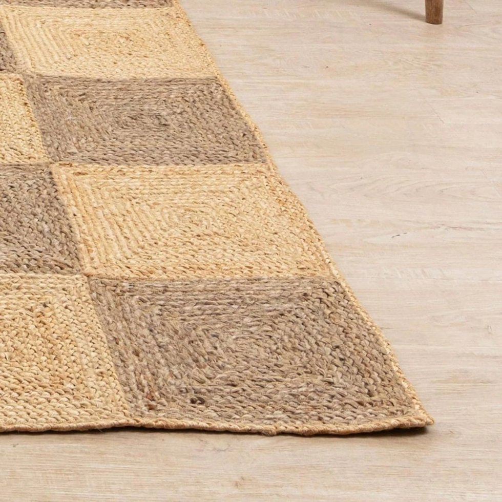 Tappeto in iuta a scacchiera intrecciata - immagine 4