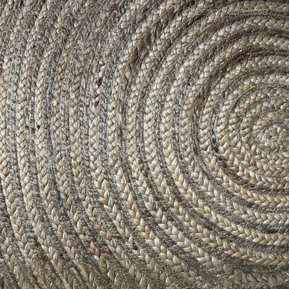 Tappeto rotondo in juta intrecciata - immagine 3