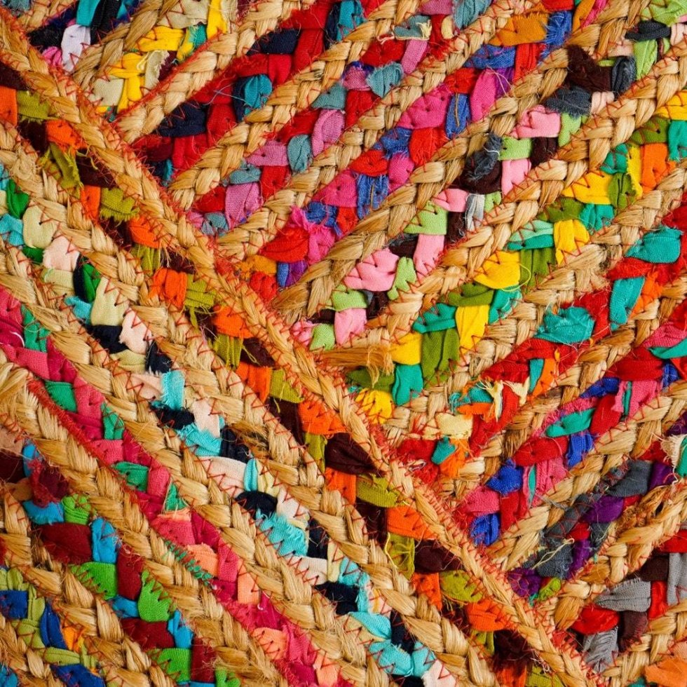 Tappeto Chindi in juta a righe multicolore - immagine 5