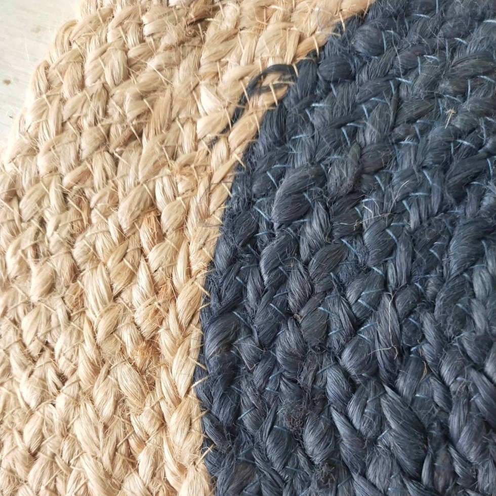 Tovagliette rotonde in iuta grigio scuro - immagine 5