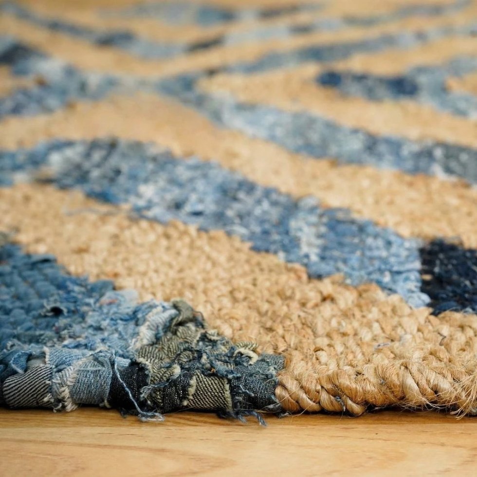 Tappeto Denim in canapa e iuta - immagine 3