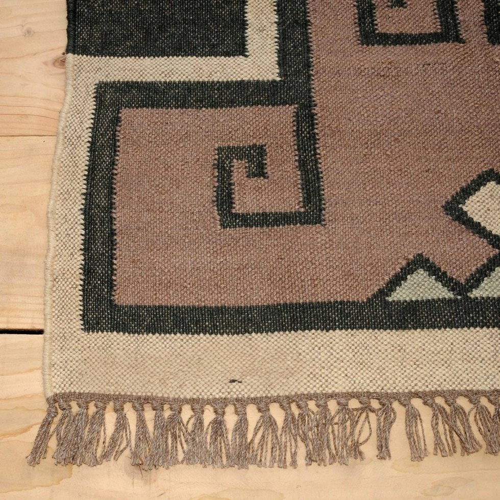 Tappeto in juta e lana a trama piatta - immagine 6