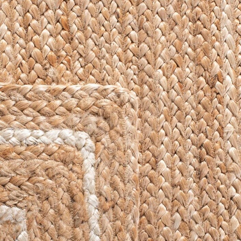 Tappeti di iuta con finiture bianche - immagine 4