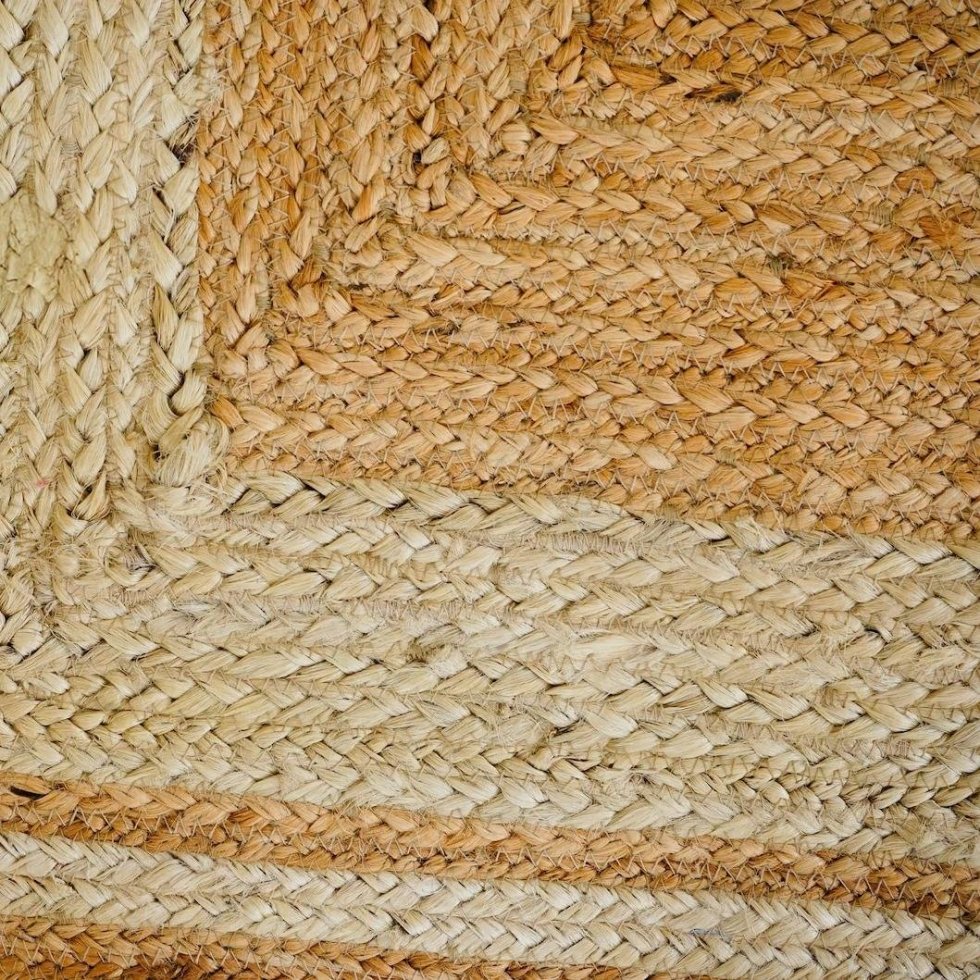 Tappeti di iuta con finiture bianche - immagine 5