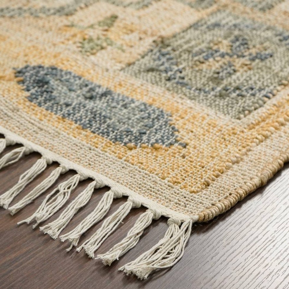 Tappeto in juta di cotone a reticolo con pois color carbone - immagine 5