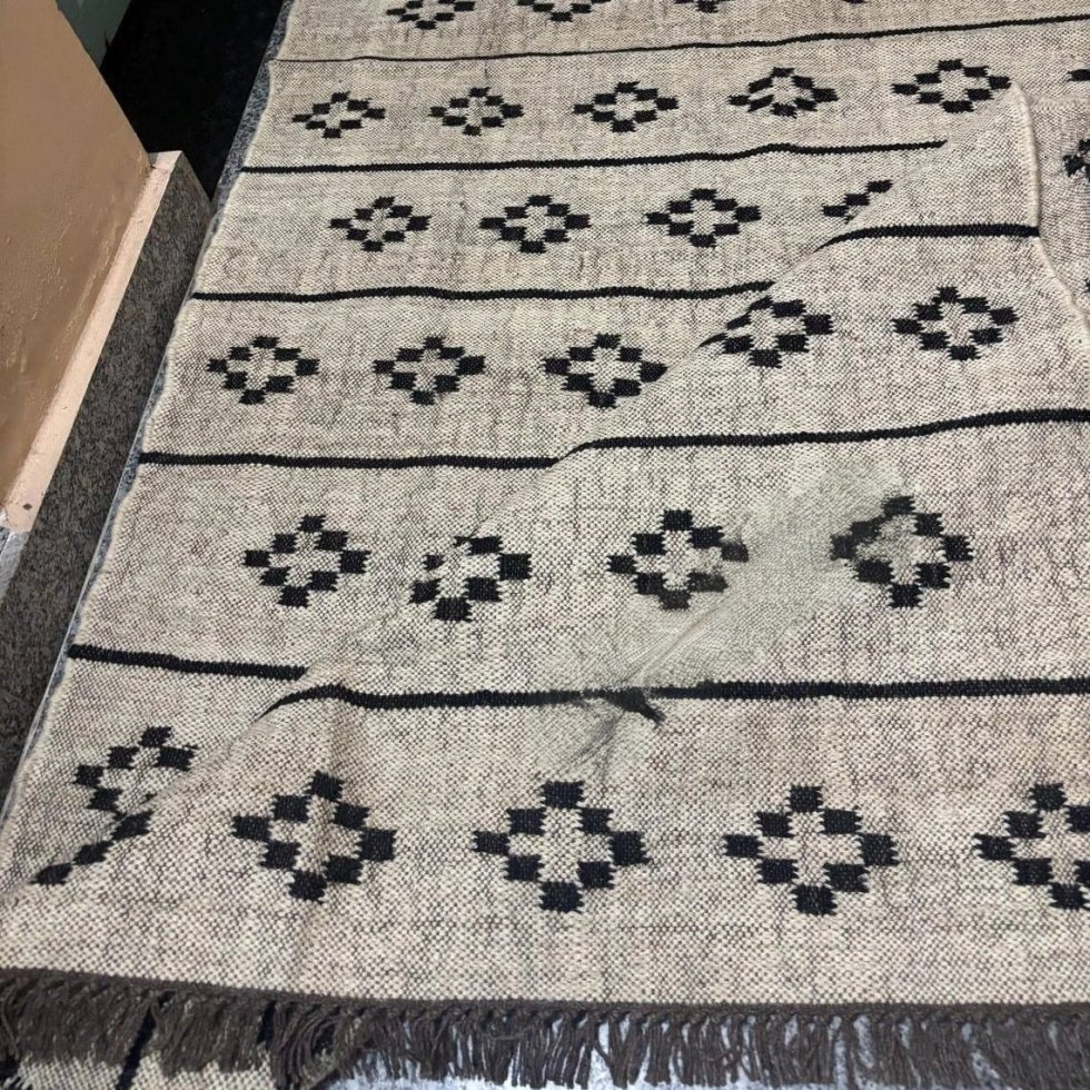 Tappeto in juta di lana grigio chiaro - immagine 4