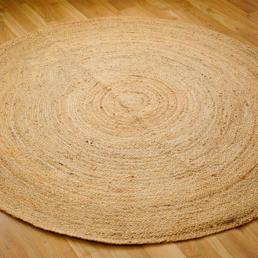 Tappeto rotondo in iuta naturale intrecciato - immagine 3