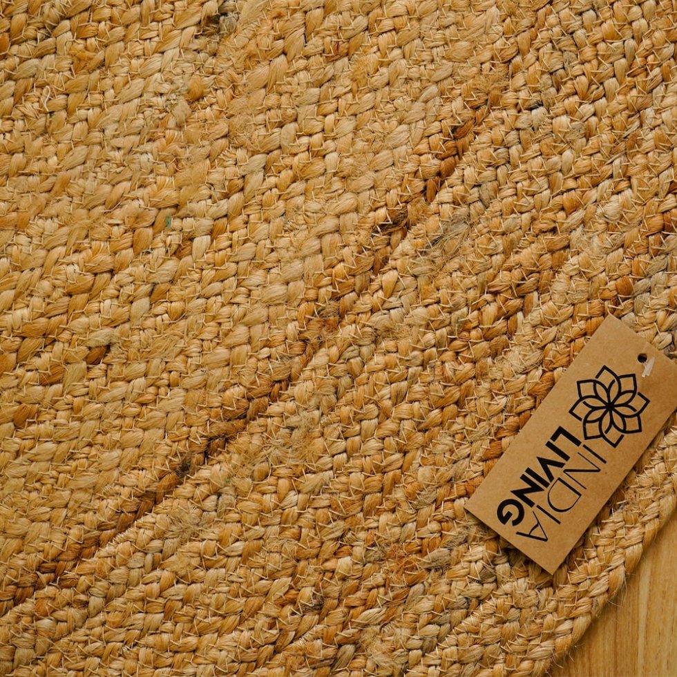 Tappeto rotondo in iuta naturale intrecciato - immagine 4