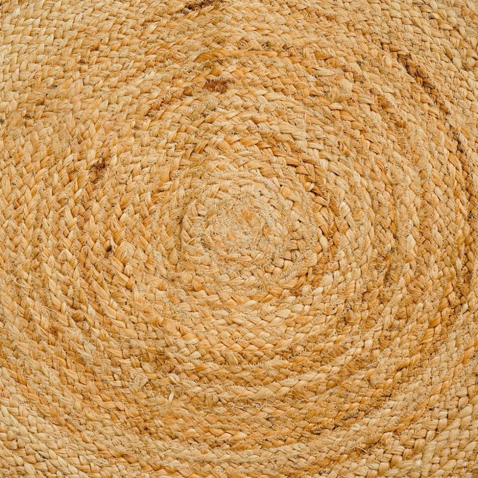 Tappeto rotondo in iuta naturale intrecciato - immagine 5
