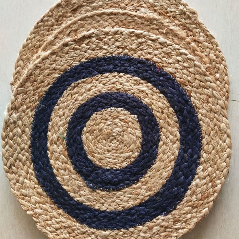 Tovagliette in iuta di target navy - immagine 2