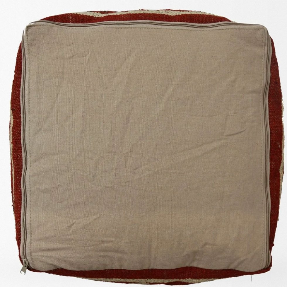 Pouf in iuta a rombi gialli - immagine 2