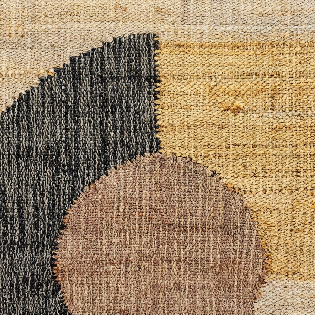 Tappeto moderno rustico in iuta per il soggiorno Rustic modern jute rug living room