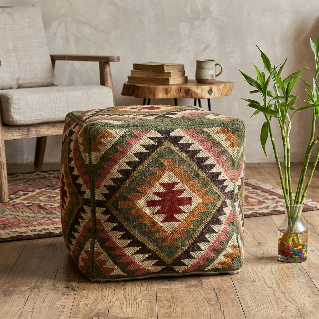 Pouf sud-ovest in misto iuta Southwest jute blend pouf