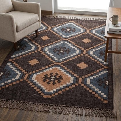 Vintage wool and jute kilim rugs