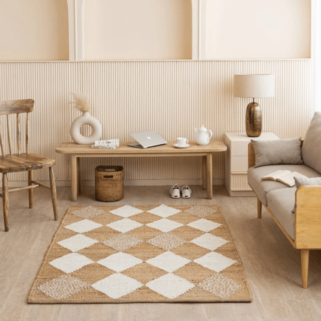 Chi siamo ivory jute rug main